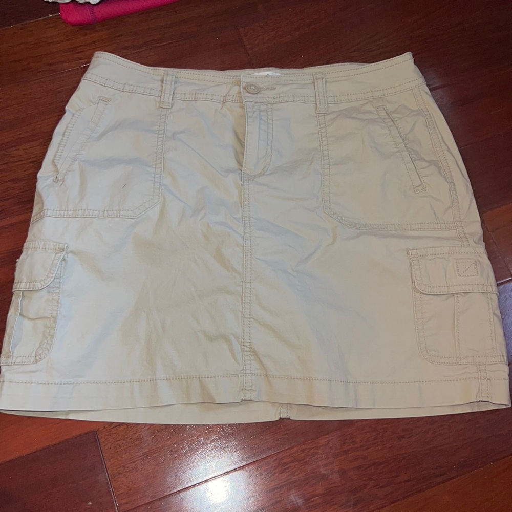 Khaki Cargo Mini Skirt